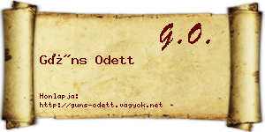Güns Odett névjegykártya